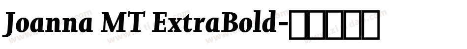 Joanna MT ExtraBold字体转换